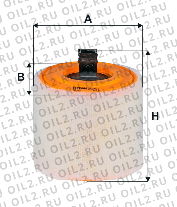 Габаритный чертеж Фильтр FILTRON AK 375/1 Габаритный чертеж Фильтр FILTRON AK 375/1