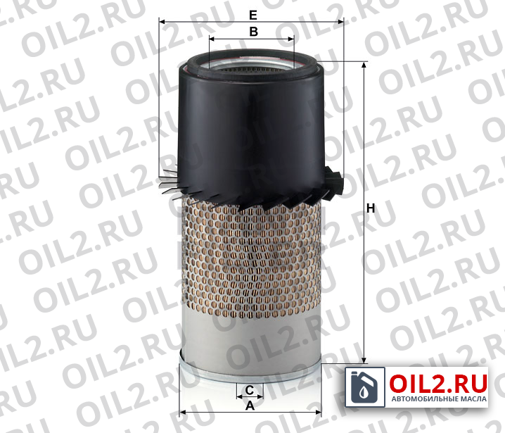 Габаритный чертеж MANN CF 1133 Габаритный чертеж MANN CF 1133