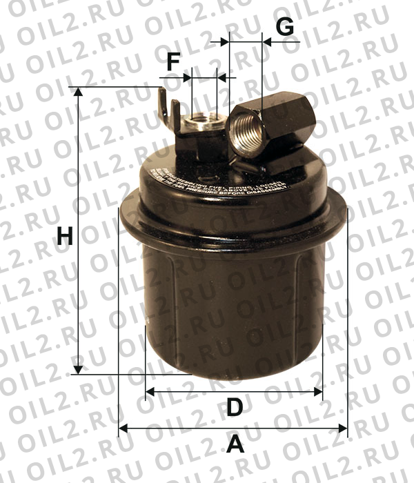 Габаритный чертеж Фильтр FILTRON PP 869/1 Габаритный чертеж Фильтр FILTRON PP 869/1