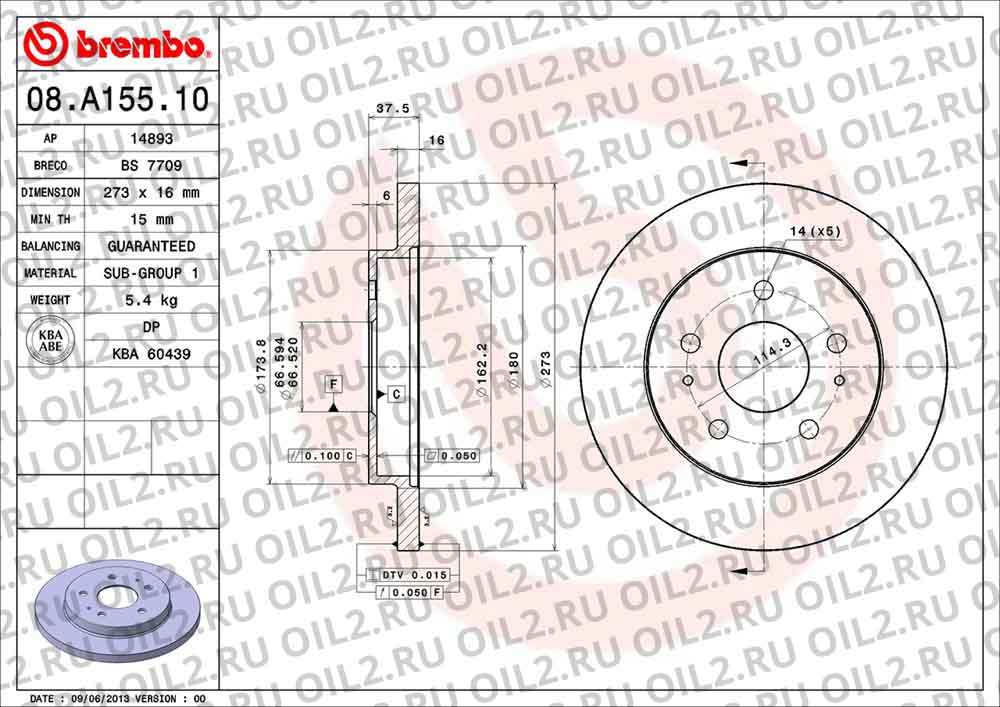  BREMBO 08.A155.10. .