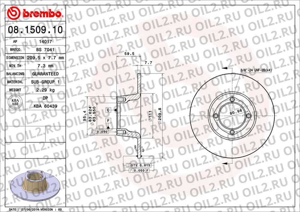  BREMBO 08.1509.10. .