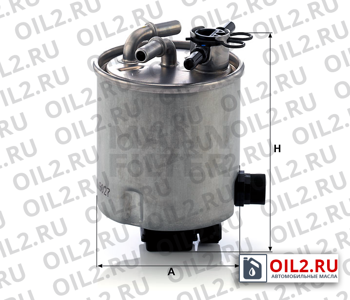 Габаритный чертеж MANN WK 9027 Габаритный чертеж MANN WK 9027