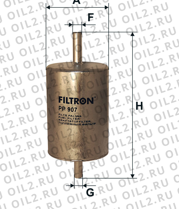 Габаритный чертеж Фильтр FILTRON PP 907 Габаритный чертеж Фильтр FILTRON PP 907