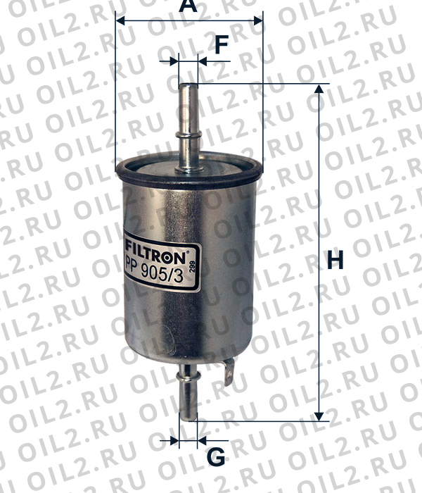 Габаритный чертеж Фильтр FILTRON PP 905/3 Габаритный чертеж Фильтр FILTRON PP 905/3
