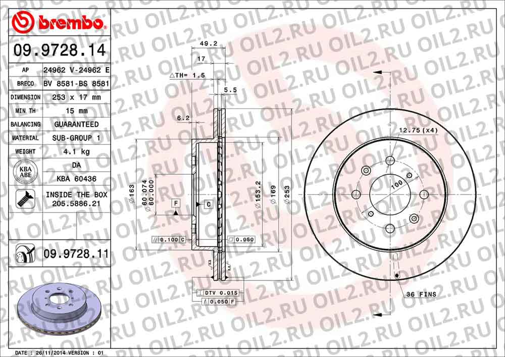  BREMBO 09.9728.11. .