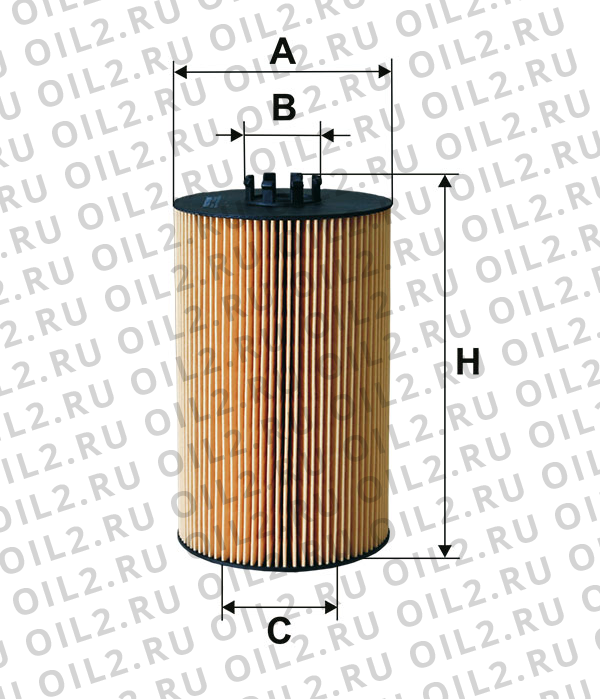 Габаритный чертеж Фильтр FILTRON OE 686 Габаритный чертеж Фильтр FILTRON OE 686