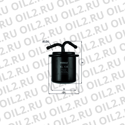 Габаритный чертеж Mahle KL 134 Габаритный чертеж Mahle KL 134