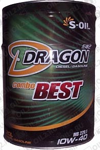 S-OIL Dragon Combo Best 10W-40 CI-4/SL 20 . 