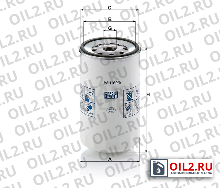 ���������� ������ MANN W 1160/5
