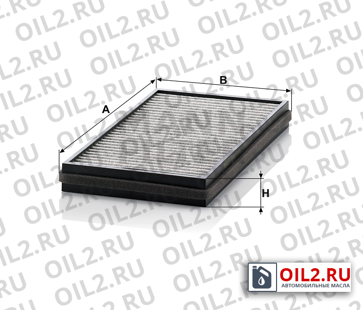Габаритный чертеж MANN CUK 3124-2 Габаритный чертеж MANN CUK 3124-2