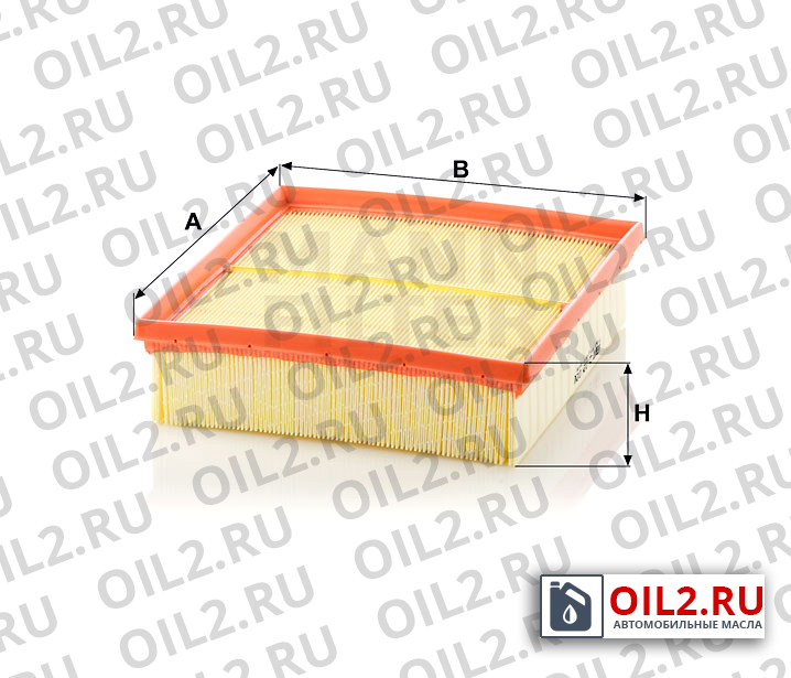Габаритный чертеж MANN C 22 020 Габаритный чертеж MANN C 22 020