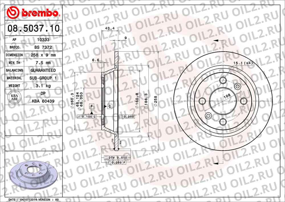  BREMBO 08.5037.10. .