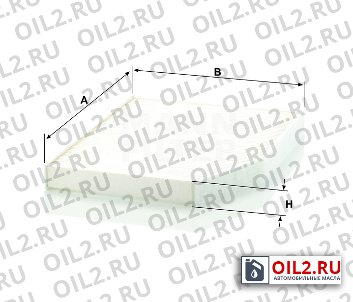 Габаритный чертеж MANN CU 29 007 Габаритный чертеж MANN CU 29 007
