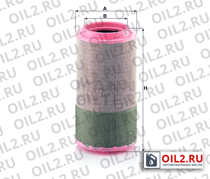 Габаритный чертеж MANN C 26 980 Габаритный чертеж MANN C 26 980