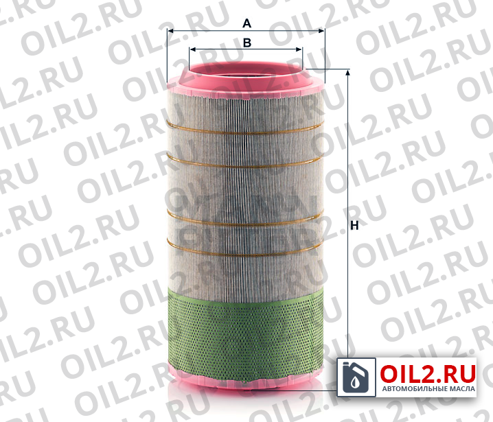 Габаритный чертеж MANN C 28 1275 Габаритный чертеж MANN C 28 1275