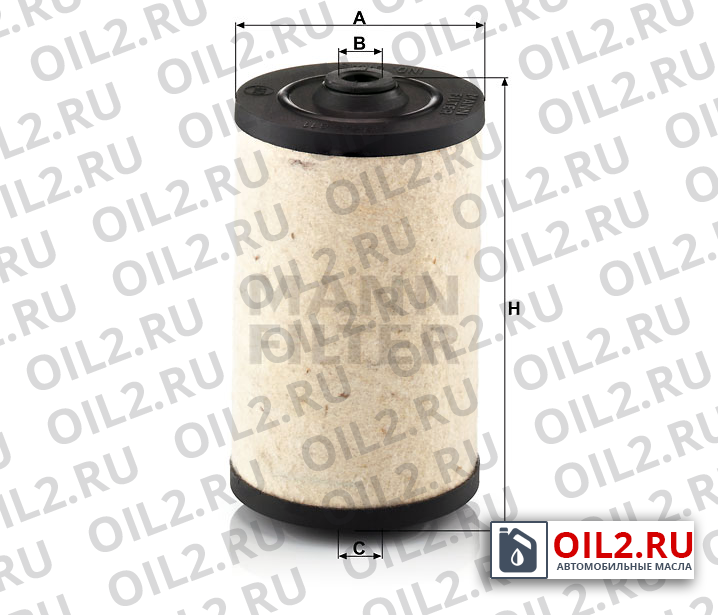 Габаритный чертеж MANN BFU 811 Габаритный чертеж MANN BFU 811