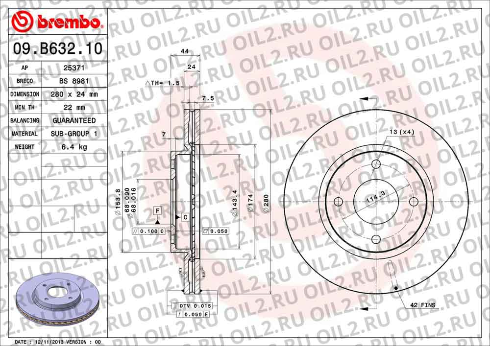  BREMBO 09.B632.10. .