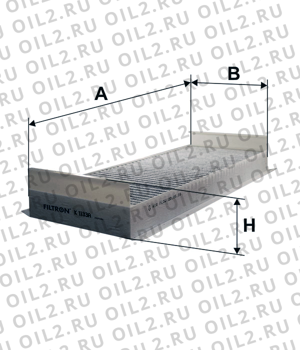 Габаритный чертеж Фильтр FILTRON K 1133A Габаритный чертеж Фильтр FILTRON K 1133A