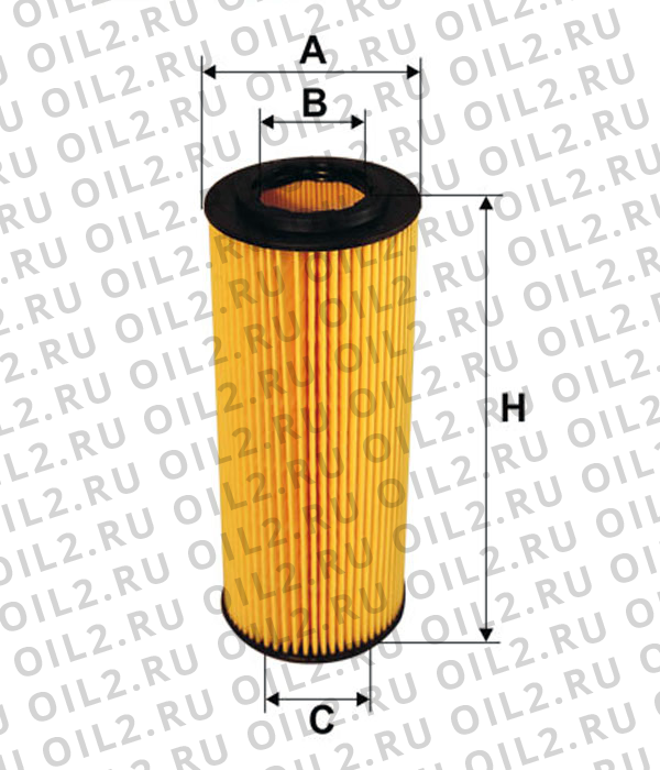 Габаритный чертеж Фильтр FILTRON OE 649/8 Габаритный чертеж Фильтр FILTRON OE 649/8