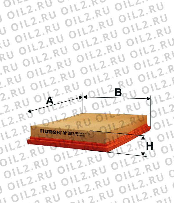 Габаритный чертеж Фильтр FILTRON AP 003/5 Габаритный чертеж Фильтр FILTRON AP 003/5