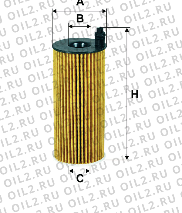 Габаритный чертеж Фильтр FILTRON OE 672/4 Габаритный чертеж Фильтр FILTRON OE 672/4