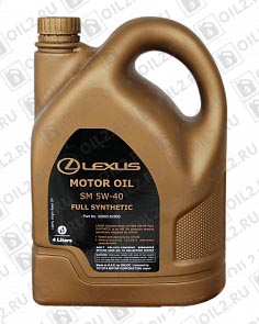 LEXUS Motor Oil Full Synthetic SM 5W-40 4 . 