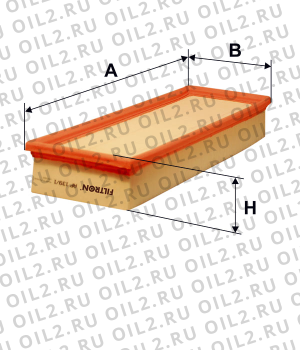 Габаритный чертеж Фильтр FILTRON AP 139/1 Габаритный чертеж Фильтр FILTRON AP 139/1