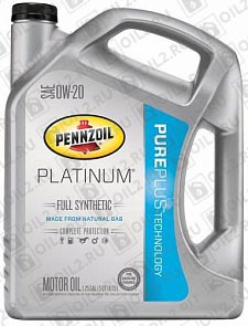 пїЅпїЅпїЅпїЅпїЅпїЅ PENNZOIL Platinum Full Synthetic Motor Oil SAE 0W-20 (Pure Plus Technology) 4,73 л.
