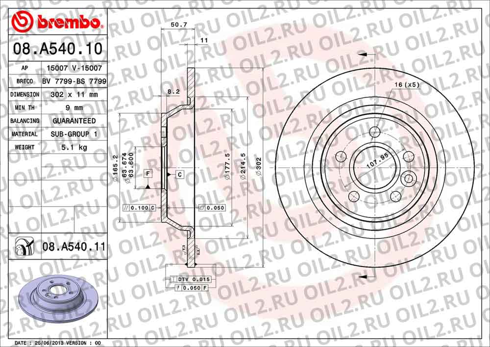  BREMBO 08.A540.10. .