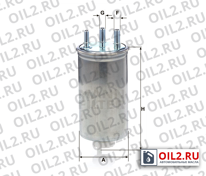 Габаритный чертеж MANN WK 8039 Габаритный чертеж MANN WK 8039