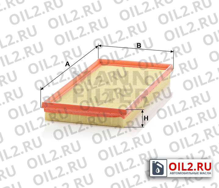 Габаритный чертеж MANN C 3594 Габаритный чертеж MANN C 3594