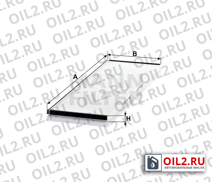 Габаритный чертеж MANN CU 4627-6 Габаритный чертеж MANN CU 4627-6
