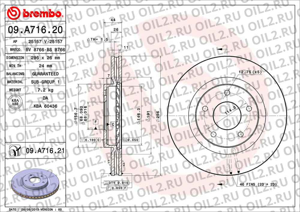  BREMBO 09.A716.20. .