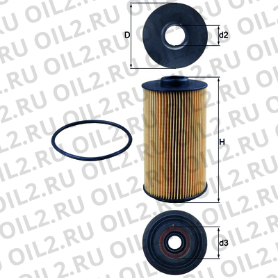 Габаритный чертеж Mahle OX 152/1D ECO Габаритный чертеж Mahle OX 152/1D ECO