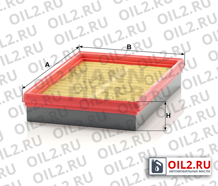 Габаритный чертеж MANN C 2573 Габаритный чертеж MANN C 2573