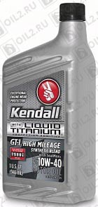 KENDALL GT-1 High Mileage Synthetic Blend Motor Oil with Liquid Titanium 10W-40 0,946 . 