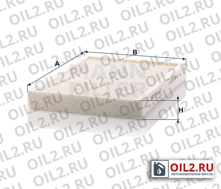 Габаритный чертеж MANN CU 31 001 Габаритный чертеж MANN CU 31 001