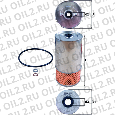 Габаритный чертеж Mahle OX 78D Габаритный чертеж Mahle OX 78D