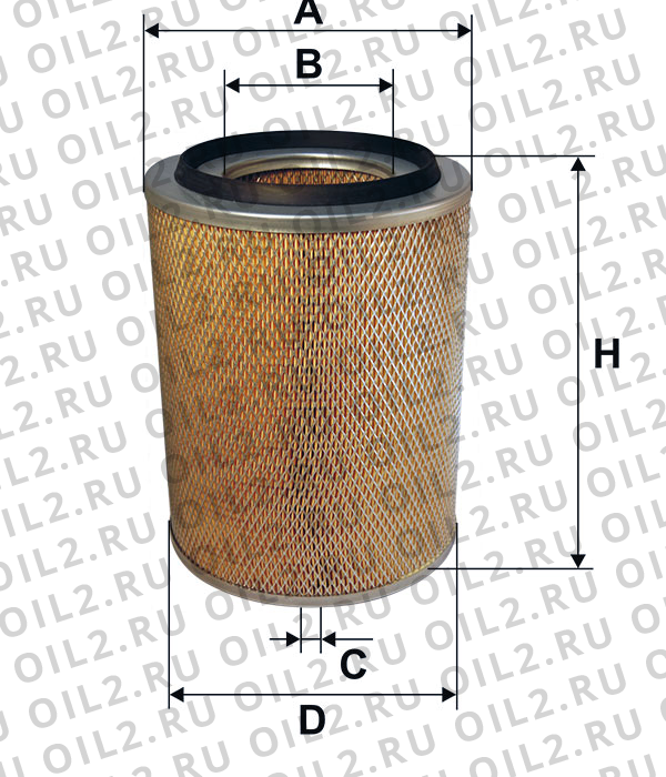 Габаритный чертеж Фильтр FILTRON AM 467 Габаритный чертеж Фильтр FILTRON AM 467