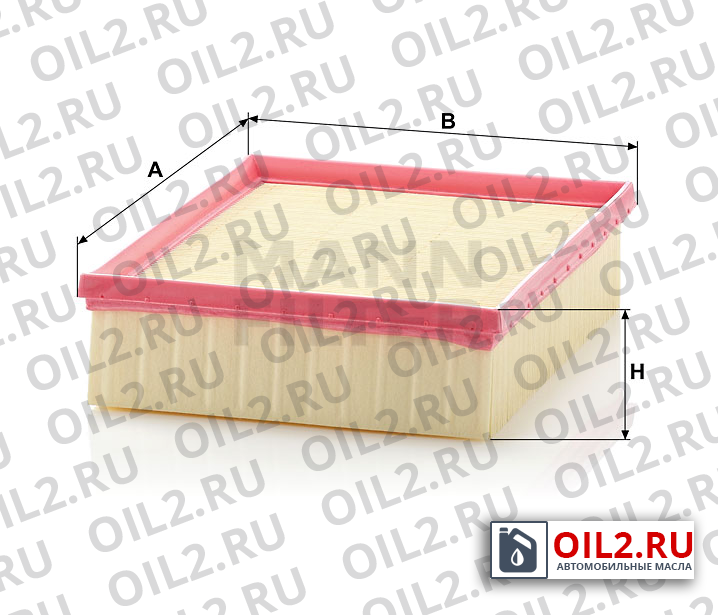 Габаритный чертеж MANN C 24 123/2 Габаритный чертеж MANN C 24 123/2