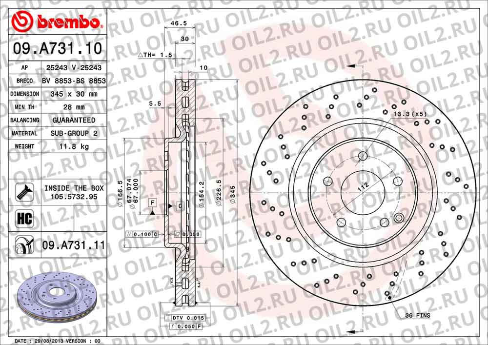 ����� BREMBO 09.A731.10. ������������.