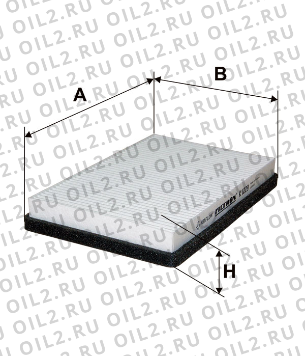 Габаритный чертеж Фильтр FILTRON K 1229 Габаритный чертеж Фильтр FILTRON K 1229