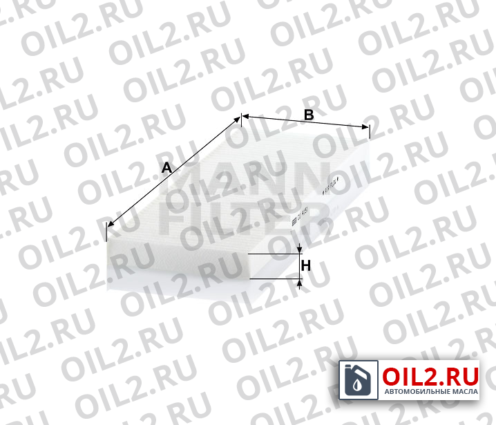Габаритный чертеж MANN CU 4151 Габаритный чертеж MANN CU 4151