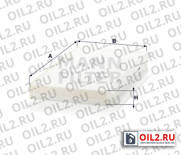 Габаритный чертеж MANN CU 3139 Габаритный чертеж MANN CU 3139