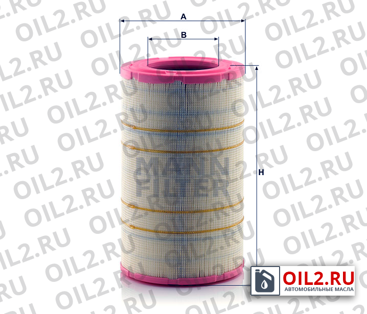 Габаритный чертеж MANN C 32 1700/2 Габаритный чертеж MANN C 32 1700/2