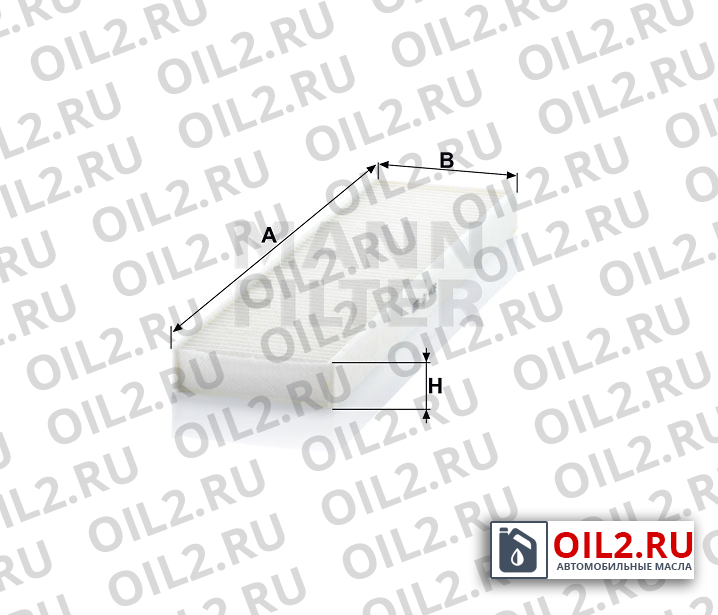 Габаритный чертеж MANN CU 4436 Габаритный чертеж MANN CU 4436