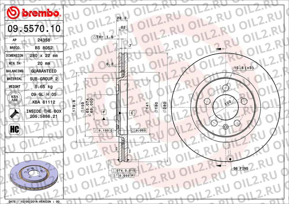  BREMBO 09.5570.10. .