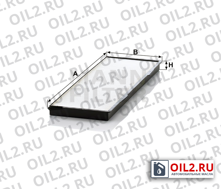 Габаритный чертеж MANN CU 37 001 Габаритный чертеж MANN CU 37 001