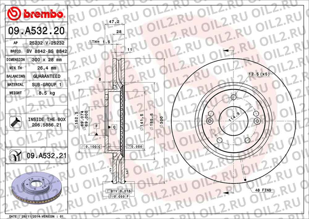  BREMBO 09.A532.20. .