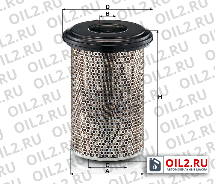 Габаритный чертеж MANN C 23 440 Габаритный чертеж MANN C 23 440